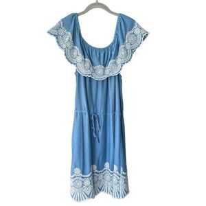 Fever Light Blue Off Shoulder Dress Size L